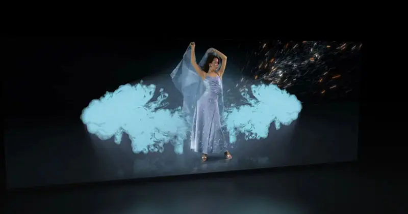 Hologramm eines FashionTV Models