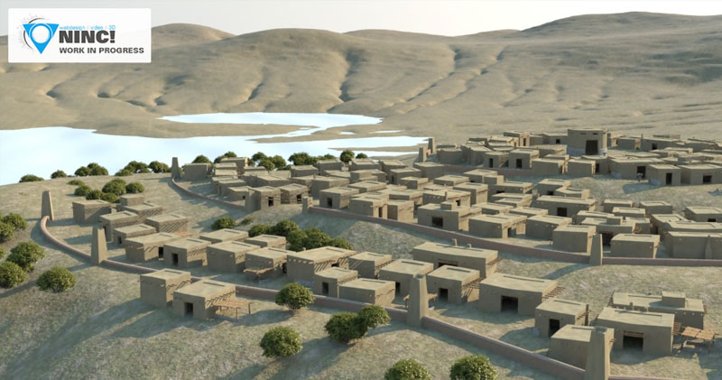 Historische 3D Visualisierung von Ain Ghazal