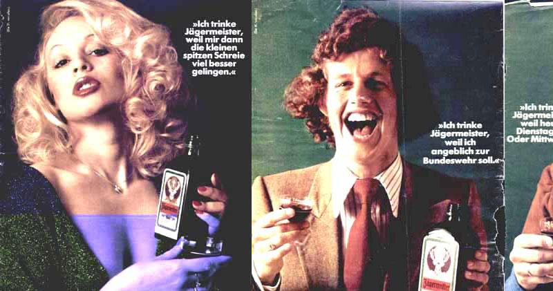 Vintage Jägermeister Werbung